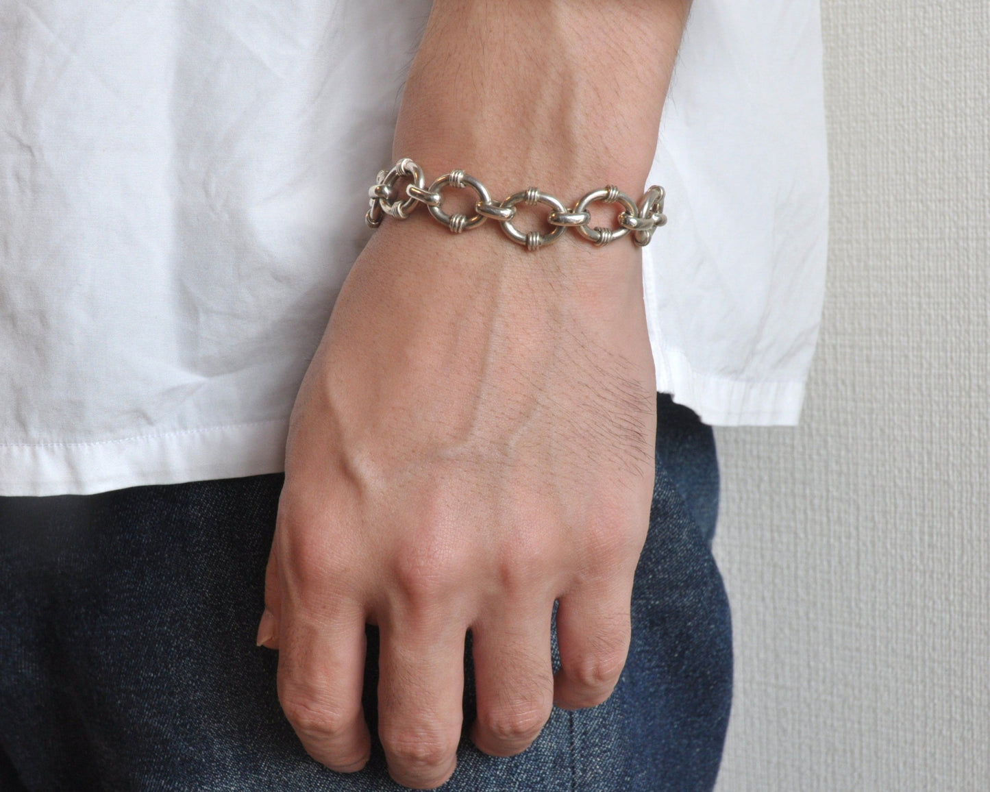 Mexican Vintage Jewelry Bracelet Silver 925 "16"