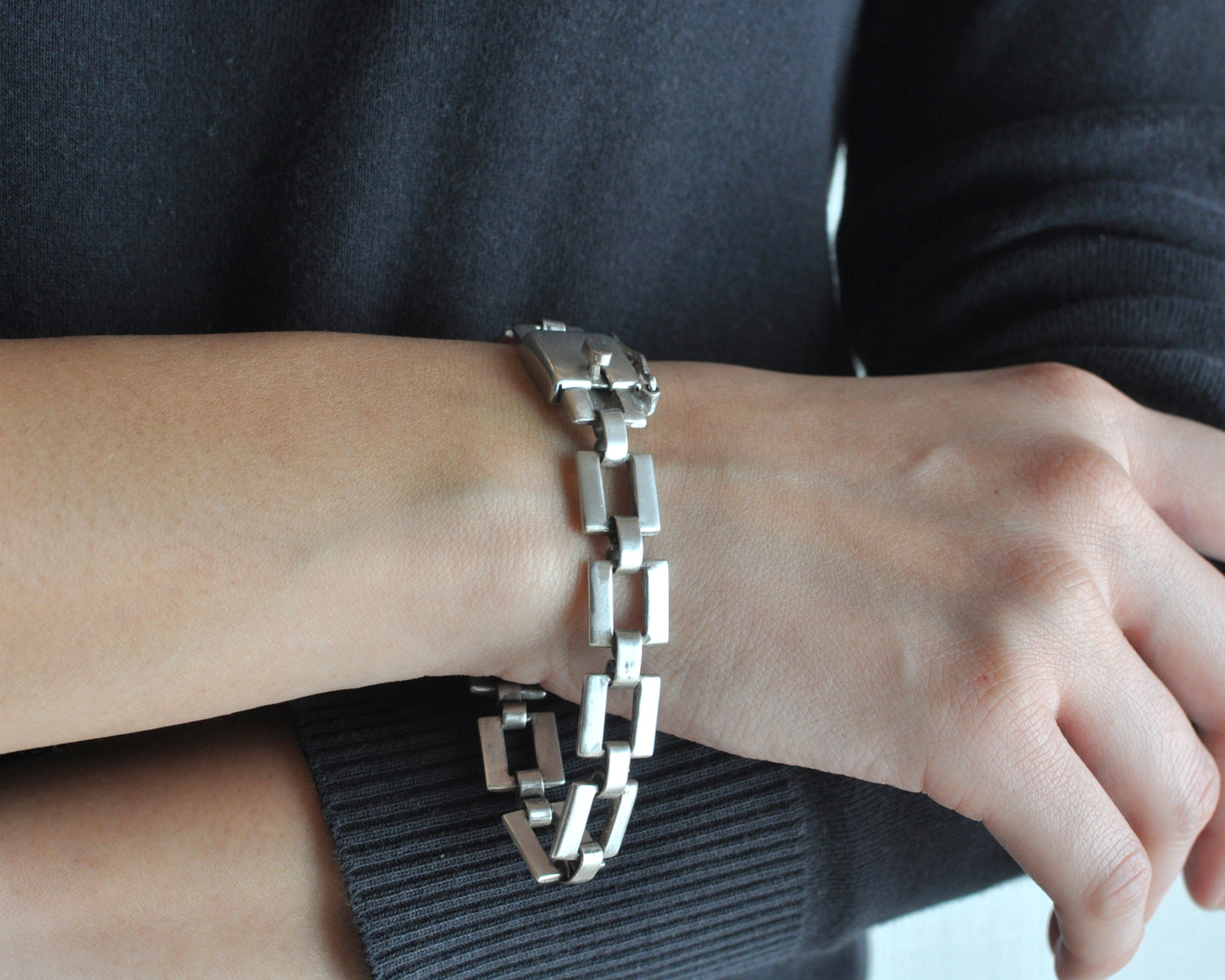 Mexican Vintage Jewelry Bracelet Silver 925 "7"